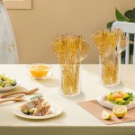 YOUBET 50PCS Gold Glitter Plastic Forks - Heavy Duty Plastic Forks - Solid Durable Gold Glitter Disposable Silverware for Party Picnic Wedding and Daily Use