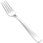 YOUBET 50PCS Silver Plastic Forks - Heavy Duty Plastic Forks - Solid Durable Silver Disposable Silverware for Party Picnic Wedding and Daily Use