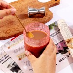 YOUBET 24PCS Plastic Drinking Glasses - 14OZ Pink Hobnail Drinkware Glasses - Vintage Glassware Textured Beaded Cups for Water, Beer, Whiskey, Juice and Various Mixed Drinks