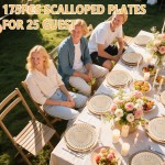 YOUBET 175PCS Gold Scalloped Plastic Plates - Clear and Gold Disposable Dinnerware Set Include 50 Plates, 75 Gold Silverware, 25 Cups, 25 Napkins for Party & Wedding & Thanksgiving