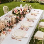 YOUBET 175PCS Ivory Scalloped Plastic Plates - Rose Gold Disposable Dinnerware Set Include 50 Plates, 75 Rose Gold Silverware, 25 Cups, 25 Napkins for Party & Wedding & Baby Shower