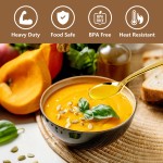 50Pcs Gold Plastic Spoons - Heavy Duty Plastic Spoons - Heavyweight Gold Disposable Silverware for Party & Dinners & Wedding