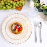 50Pcs Silver Plastic Spoons - Heavy Duty Plastic Spoons - Heavyweight Silver Disposable Silverware for Party & Dinners & Wedding