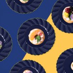 100 Pack Blue Scalloped Plastic Plates - 6.5 Inch Navy Blue Disposable Plates - High End Elegant Vintage Dessert Plate for Party & Weeding & Birthday