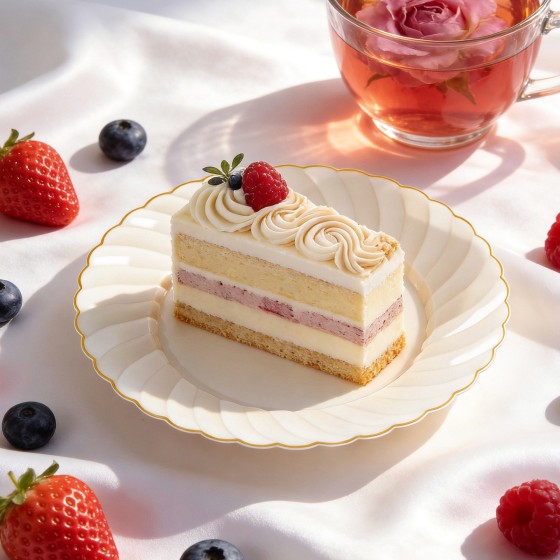 100 Pack Ivory Scalloped Plastic Plates - 6.5 Inch Gold Disposable Plates with Gold Rim - High End Elegant Vintage Dessert Salad Plate for Birthday Parties & Wedding