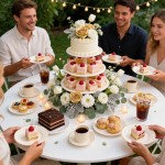100 Pack Ivory Scalloped Plastic Plates - 6.5 Inch Gold Disposable Plates with Gold Rim - High End Elegant Vintage Dessert Salad Plate for Birthday Parties & Wedding