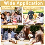 50 Pack Clear Scalloped Plastic Plates - 10.25 Inch Clear Gold Disposable Plates - High End Elegant Vintage Dinner Plate for Party & Weeding & Birthday