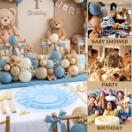 125PCS Clear Blue Gold Plastic Plates - Blue Disposable Plates With Gold Rim Include 25 Dinner Plates 25 Dessert Plates 75 Golden Silverwares for Wedding Birthday & Parties