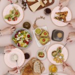 125Pcs Pink Plastic Plates with Gold Rim - Scalloped Plastic Plates Set Includes 25 Dinner, 25 Dessert Plate, 75 Gold Silverware for 25Geusts for Wedding Birthday Baby Shower Mothers Day