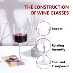 36 Pack Clear Plastic Wine Glasses - 10 OZ Disposable Square Wine Glasses with Stem for Wedding & Party & Anniversary