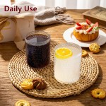 24PCS Plastic Hobnail Drinking Glasses - 14 Oz Clear Vintage Glasses Drinkware - Disposable Beaded Cups for Juice, Wine, Party