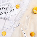 36 Pack Clear Champagne Flutes Plastic - 6 Oz Flower Wavy Champagne Plastic Glasses - Heavy Duty Vintage Disposable Flutes for Wedding Party Birthday Anniversary