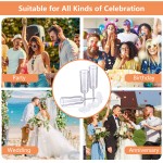 36 Pack Clear Champagne Flutes Plastic - 6 Oz Flower Wavy Champagne Plastic Glasses - Heavy Duty Vintage Disposable Flutes for Wedding Party Birthday Anniversary