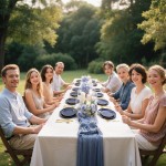 125PCS Blue Plastic Plates - Navy Blue Disposable Plates With Gold Rim Include 25 Dinner Plate, 25 Dessert Plate, 75 Gold Silverware Cutlery for Party & Wedding Graduation