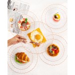 YOUBET 100PCS Rose Gold Plastic Plates - Heavy Duty Scalloped Disposable Plates Include 50 Dinner Plate, 50 Dessert Plate for Wedding & Baby Shower & Party