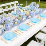 175PCS Blue Scalloped Plastic Plates - Light Blue Disposable Dinnerware Set Include 50 Plates, 75 Gold Silverware, 25 Cups, 25 Napkins for Party & Wedding & Baby Shower