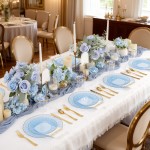 175PCS Clear Blue Scalloped Plastic Plates - Blue and Gold Disposable Dinnerware Set Include 50 Plates, 75 Gold Silverware, 25 Cups, 25 Napkins for Party & Wedding & Baby Shower