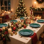 175PCS Green Scalloped Plastic Plates - Green and Gold Disposable Dinnerware Set Include 50 Plates, 75 Gold Silverware, 25 Cups, 25 Napkins for Party & Wedding
